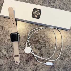Apple Smartwatch with Beige Band